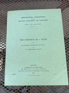Lockyer , Spectrum of y Cygni--offprint - Picture 1 of 9