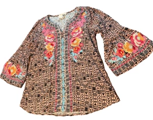 Savanna Jane Women's Multicolor Embroidered Top Womens size Small Boho - Picture 1 of 6