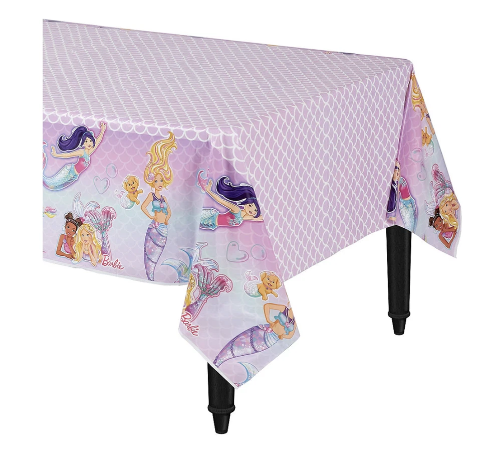 Barbie Mermaid Plastic Table Cover Birthday Party Supplies Decoration Cloth