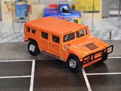 1:64 Hot Wheels Limited Edition Civilian H1 Hummer Orange Humvee Real Riders New - Image 1 of 4