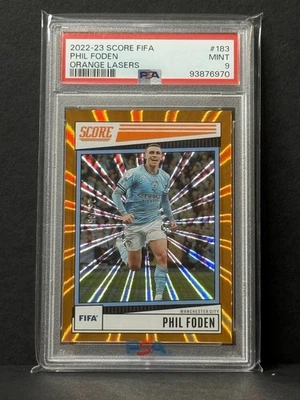 2022-23 Score FIFA Phil Foden Orange Lasers Card PSA 9 Mint - Image 1 of 2