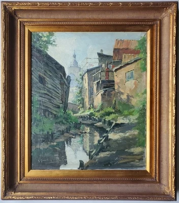 Gemälde Öl Husbäke Schloss Oldenburg  Norddeutsch Gerd Gramberg Signiert - Bild 1 von 4