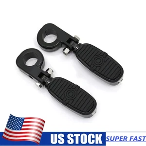 Clavijas de carretera de 1-1/2" estriberas ajustables y soporte CNC para Suzuki Honda Harley - Imagen 1 de 9
