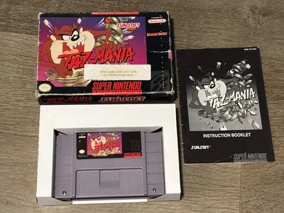 Taz-Mania Super Nintendo Snes Completo CIB Auténtico Foto 1 de 4