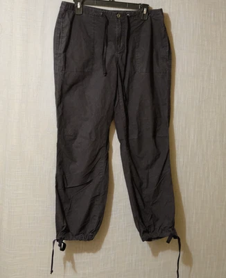 Pantalones capri Calvin Klein cargo negros con cordón ligeros para mujer 8 #H98-14 Foto 1 de 4