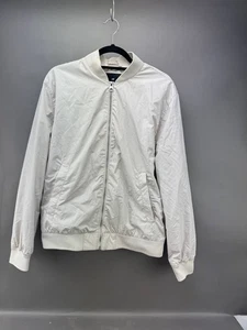 H&M Mens Beige Full Zip Bomber Jacket Size M - Picture 1 of 4