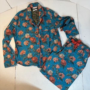 Set Pigiama Antonio Melani London Donna M Floreale Teal Pigiama Stampa Femminile - Foto 1 di 21