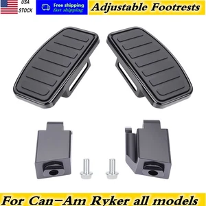 2PCS Adjustable Front Foot Peg Footrests For Can-Am Ryker 600 900 Rally 2019-24 - Picture 1 of 11
