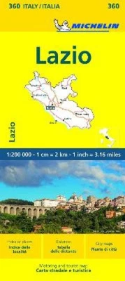 Lazio - Michelin Local Map 360 by Michelin [Sheet map, folded] - Image 1 of 2
