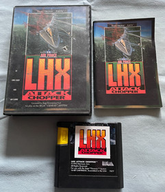 LHX ATTACK CHOPPER - 1992 Sega Genesis EA Video Game COMPLETE in Original Case!