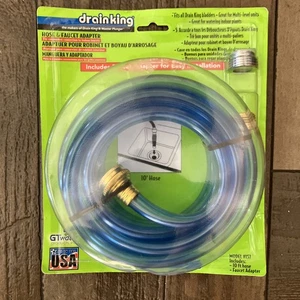 Adaptador de manguera Drain King modelo 157 manguera adaptador de fregadero de grifo interior de 10 pies - Imagen 1 de 5