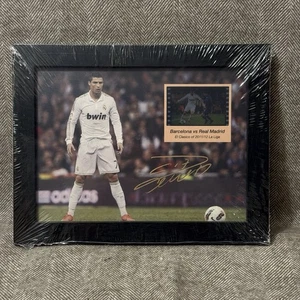 Cristiano Ronaldo Reproduction Soccer Photo Framed 8x6 Picture, Film Cell - Picture 1 of 6