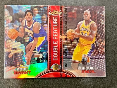 Finest Kobe Bryant Shaquille O'Neal 1999-00 doble refractor con revestimiento #DF14 Foto 1 de 4