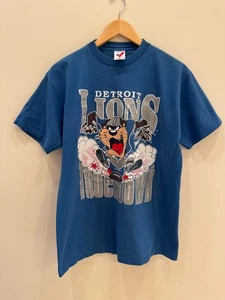 Camisa de touchdown original vintage 1990 Detroit Lions Looney Tunes Taz Artex L - Imagen 1 de 5