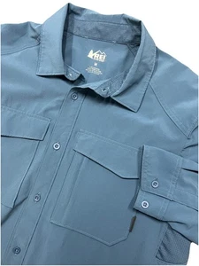 REI Co-op Screeline Herren Medium Langarm Knopf Angeln Reisen Wandern Stretch - Bild 1 von 10