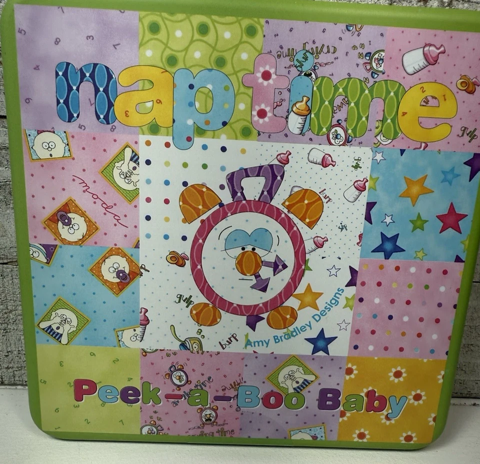 Moda Cotton Fabric Charm Pack Tin Box Series Peek A Boo By Amy Bradley CD/45 Pcs - Image 1 of 4