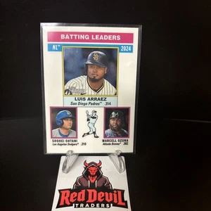 2025 Topps Heritage - League Leaders Shohei Ohtani, Marcell Ozuna, Luis... - Picture 1 of 2