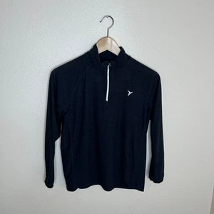 Old Navy Gray Long Sleeve Pull Over Quarter Zip Front Large 10-12 - Picture 1 of 8