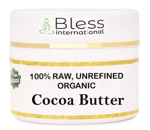 Organic Raw Cocoa Butter 100% PureNatural & Unrefined| Skin Moisturizer For F... - Picture 1 of 6