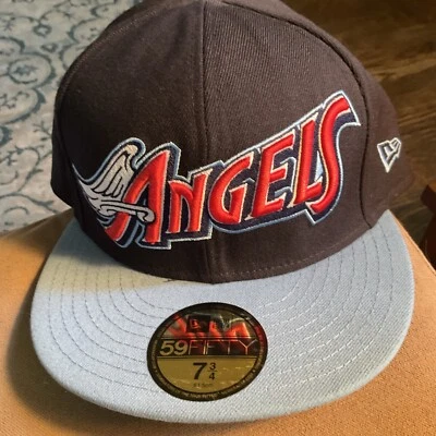 New Era Los Angeles Angels of Anaheim 59Fifty Cooperstown Wool  Fitted Hat 7 3/4 - Image 1 of 4