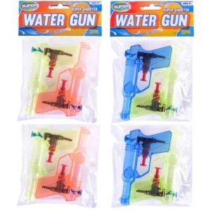 8 Small Water Guns Pistols Yellow Green Red Blue Colour Kids Summer Pool Fun Toy - Picture 1 of 5