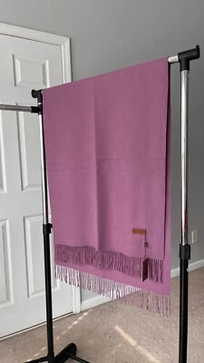 Bufanda tipo cachemir lujosa extra grande para mujer y hombre chal pashmina púrpura Foto 1 de 4