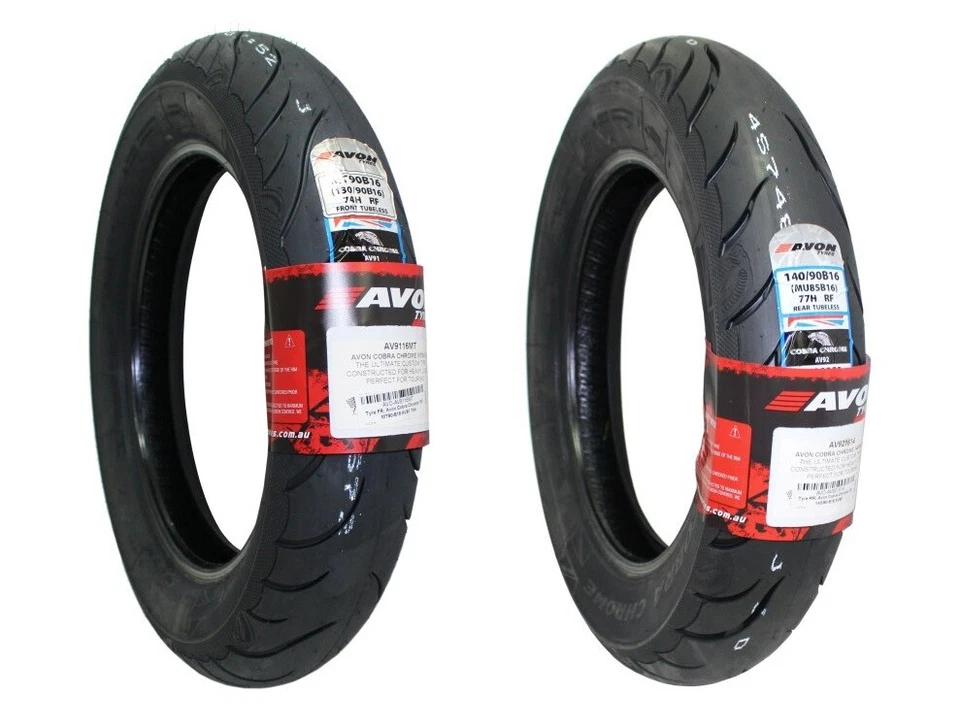 AVON COBRA CHROME MT90B16 & MU85B16 TIRE HARLEY ELECTRA GLIDE ROAD KING STREET - Image 1 of 1