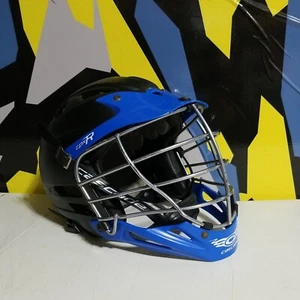 Lacrosse Helmet OSFA Blck Blue Cascade CPX-R w Chin Strap Face Mask See Pics - Picture 1 of 22