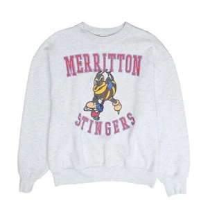 Vintage Merritton Stingers Hockey Sweatshirt Crewneck Size Large grau 90s - Bild 1 von 3