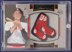 2003 Sweet Spot Classics Patch Cards #CF1 Carlton Fisk Red Sox - Foto 1 di 2