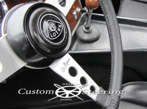 Passend für Triumph Stag 1970 - 1978 Echt Leder Lenkrad Abdeckung Schwarz Naht - Bild 1 von 8