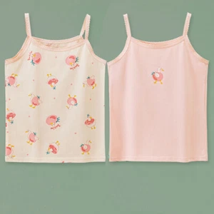 2-Pack Toddler Girls' Super Soft Cotton Undershirts Tank Tops Comfort Cami Shirt - Picture 1 of 45