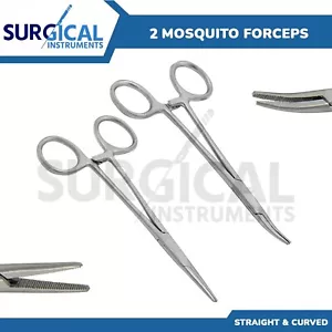 2 pz set da pesca 5" dritto + curvo emostato pinze di bloccaggio taglia tedesca - Foto 1 di 8