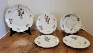 5 piezas Rosenthal Pompadour Moss Rose ensalada, platos de pan, platillos en sí Alemania - Imagen 1 de 8