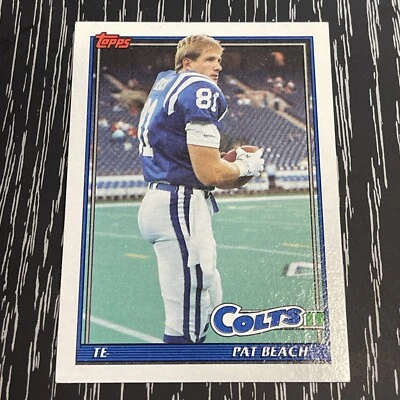1991 Topps #347 PAT BEACH Indianapolis Colts - Image 1 of 2