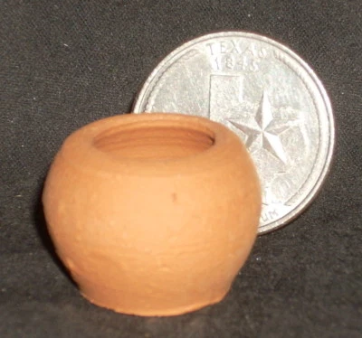 MEXICAN IMPORT Clay Pot #C251(2) 1:12 Mexican Vary Dollhouse Miniature Terracotta Garden Patio