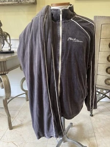Vintage Phat Farm Gray Velour Track Suit 2 Pc Set Pants Jacket Men's Large - Picture 1 of 20