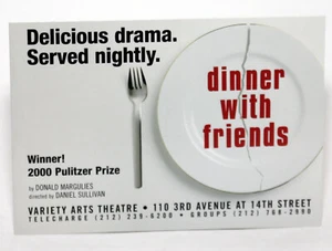 PLAY "Dinner with friends" Variety Arts Theater - Free Max Racks Postcard - Bild 1 von 2