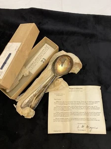 9 Vintage NOS CARLTON Cherie Silver Plate Round Soup Spoons - From Lipton Soup - Bild 1 von 6