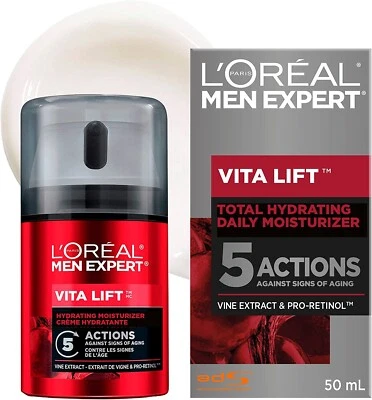 L'Oreal Men Expert Vita Lift Total Anti-Ageing Hydrate Cream 1.69 oz PACK OF TWO - Image 1 of 2