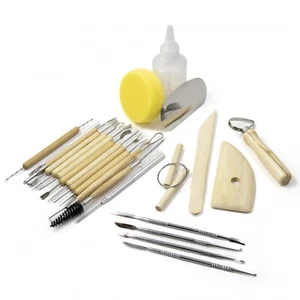 ToolTreaux Complete Pottery Tools Kit Sculpting Polymer Clay Art Supplies, 24pc - Picture 1 of 10