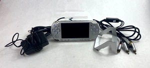 Sony Playstation Portable Silver Console w/ TV Stand and Cords - Picture 1 of 2