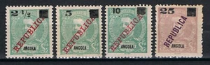 Angola, 1912 set Af. 113 a 115 e 117 MH/MLH CV 42,60€/$47,10 - Foto 1 di 2