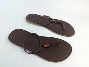 Superdry Brown All Leather Mules Sandals Uk 5 Eu 38 Hardly Worn - Picture 1 of 5