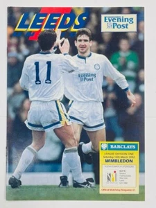 Leeds United 1991/92 (campeones) V Wimbledon 14-03-1992 división 1 - Imagen 1 de 1