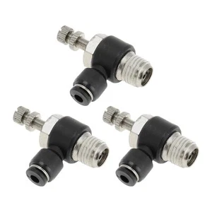 Push to Connect Air Fittings 5/32" 90 Degree Air Flow Control Valve Plastic M... - Picture 1 of 7