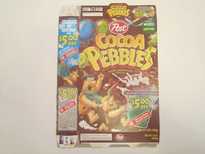 Caja de cereales vacía 1999 guijarros de cacao post cumpleaños de Barney [P6b9] - Imagen 1 de 2