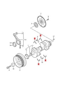 Genuine Set Of Thrust Washers AUDI VW 100 quattro 80 90 078198421 - Picture 1 of 1