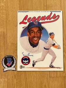 SIGNED Ernie Banks 1990 Legends Magazine Cubs AUTOGRAPHED Beckett BAS COA *Cards - Picture 1 of 9