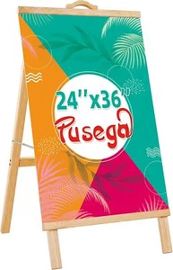A-Frame Sidewalk Sign 24x36 Inch Sandwich Board, Heavy Duty Slide-in Folding Fra - Picture 1 of 7